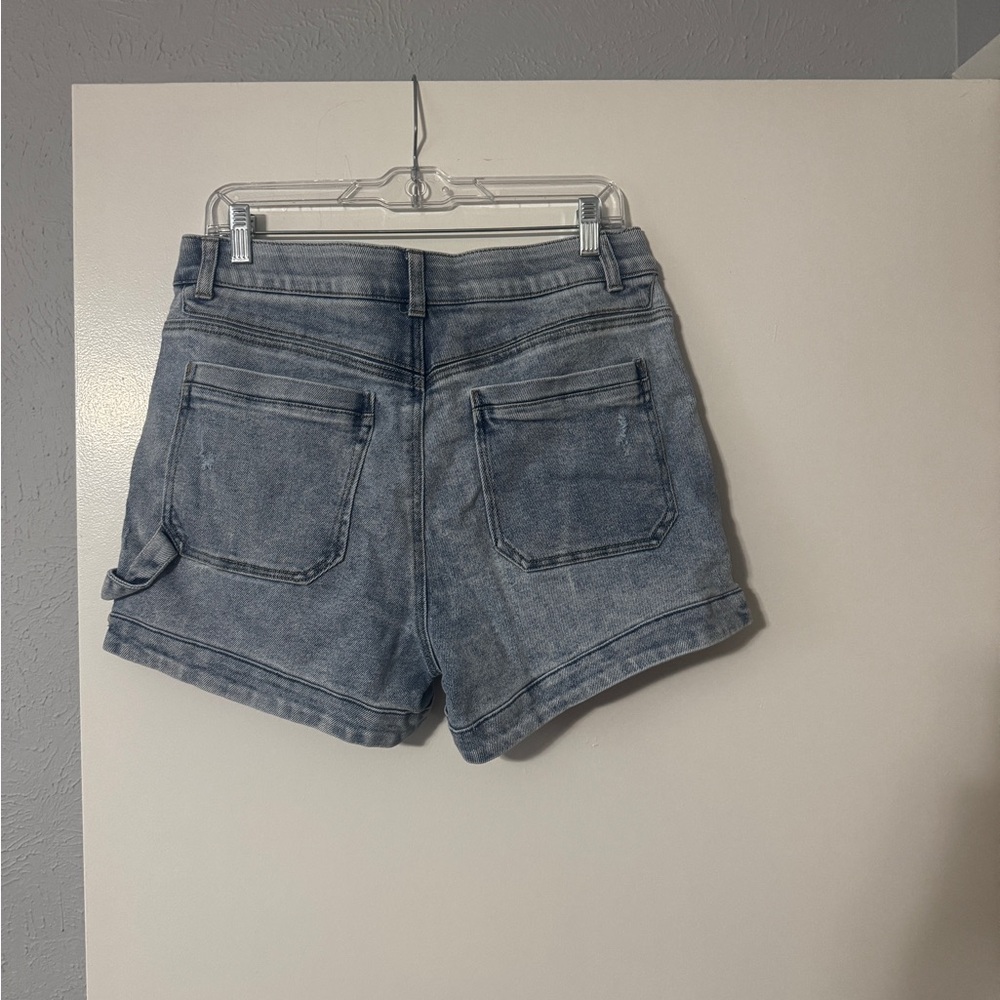 Democracy Faded Blue Denim Shorts - Picture 2 of 3